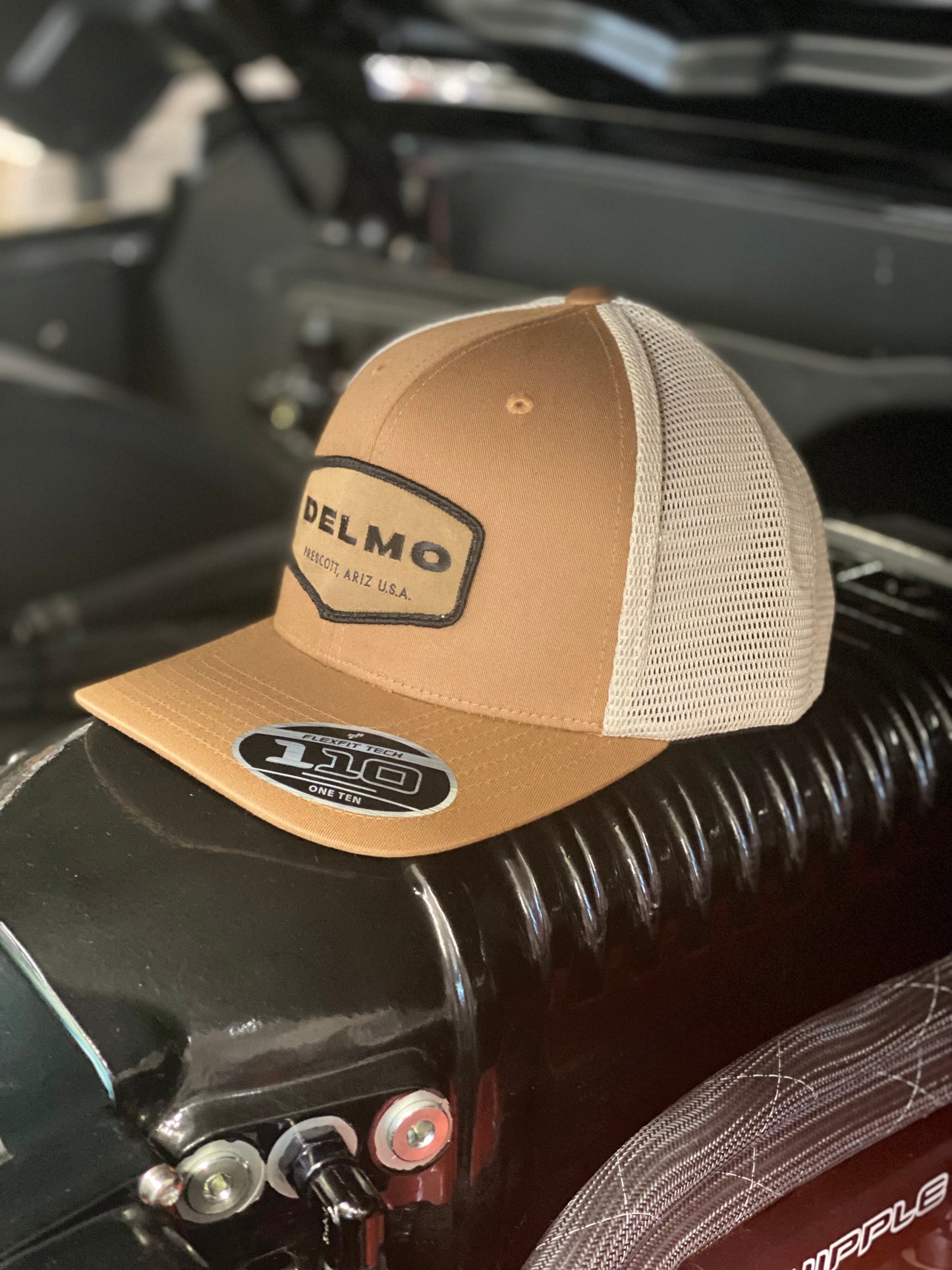 Delmo Prescott Patch Snapback Caramel/Khaki