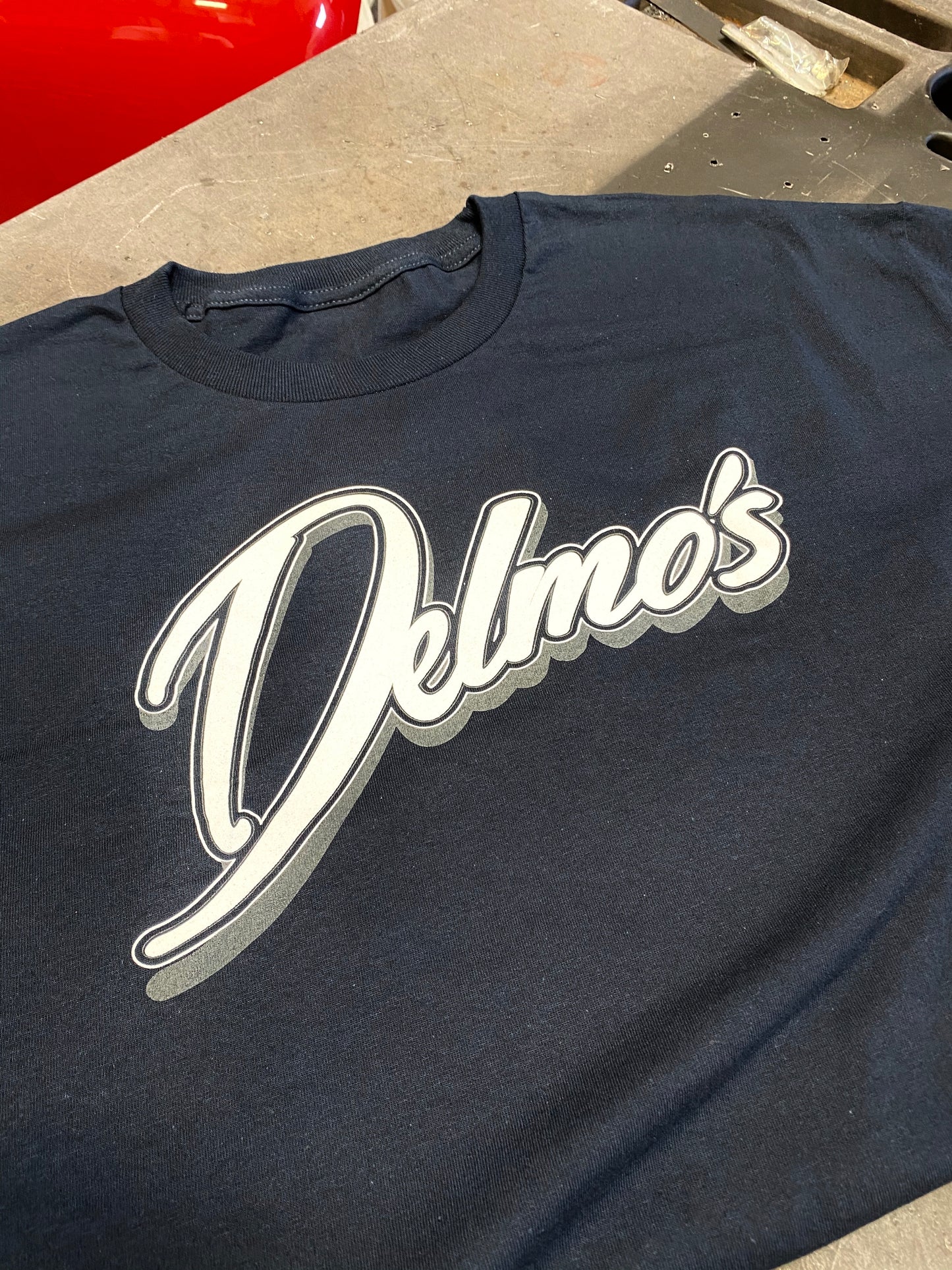 Delmo's Script Tee Navy Blue SALE!!!