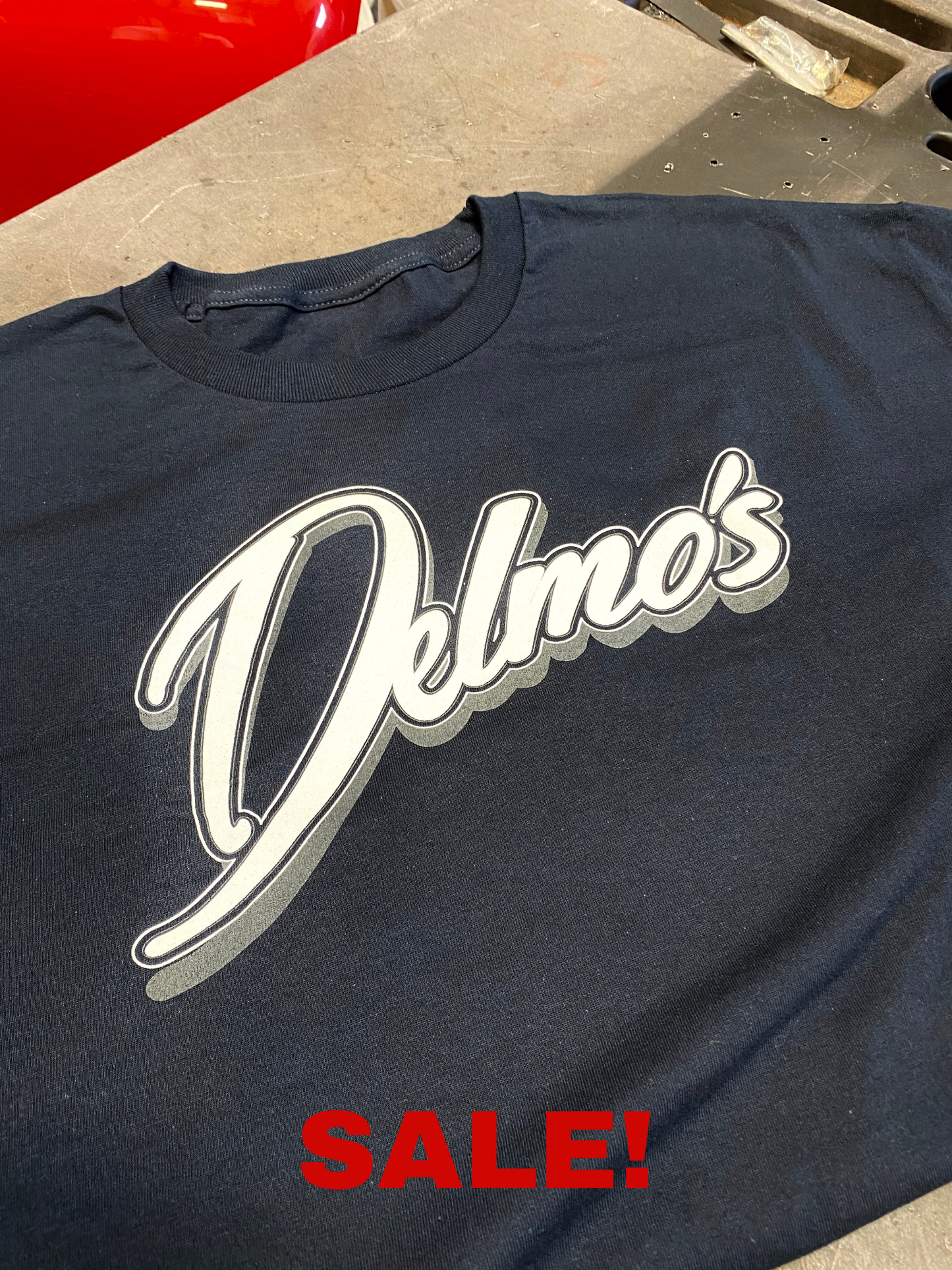 Delmo's Script Tee Navy Blue SALE!!!