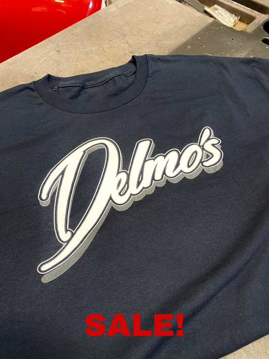 Delmo's Script Tee Navy Blue SALE!!!