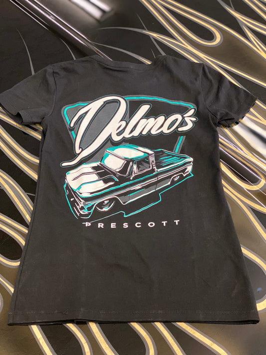 Delmo's Womens Black Prescott Crew Neck T-Shirt