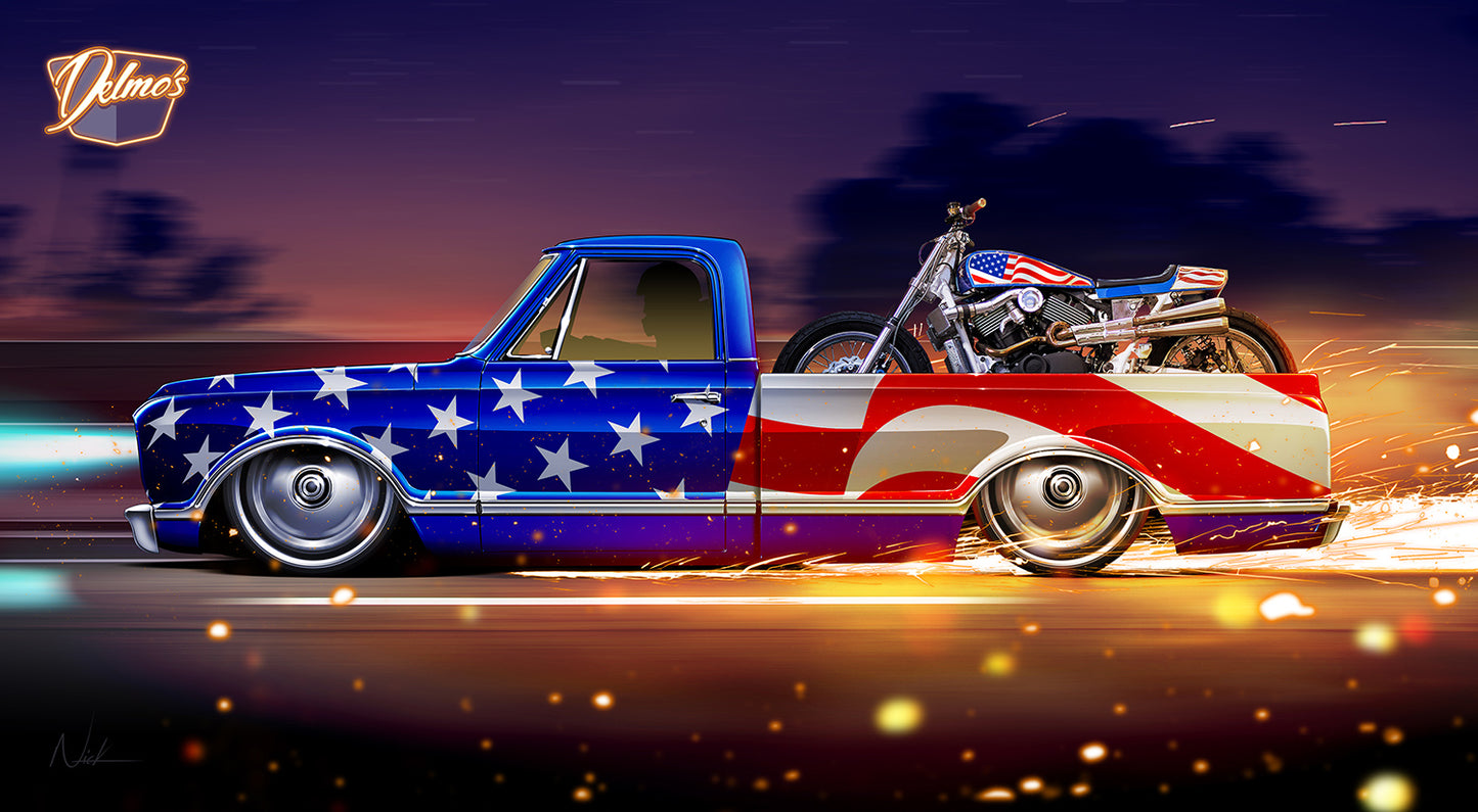 Delmo's "Merica"  Banner