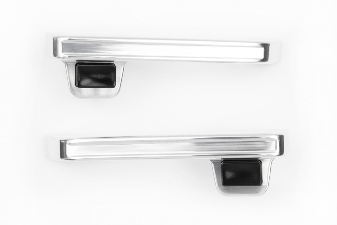 GM C-10 73-87 Aluminum Door Handles; Polished W/Black Button (pair)