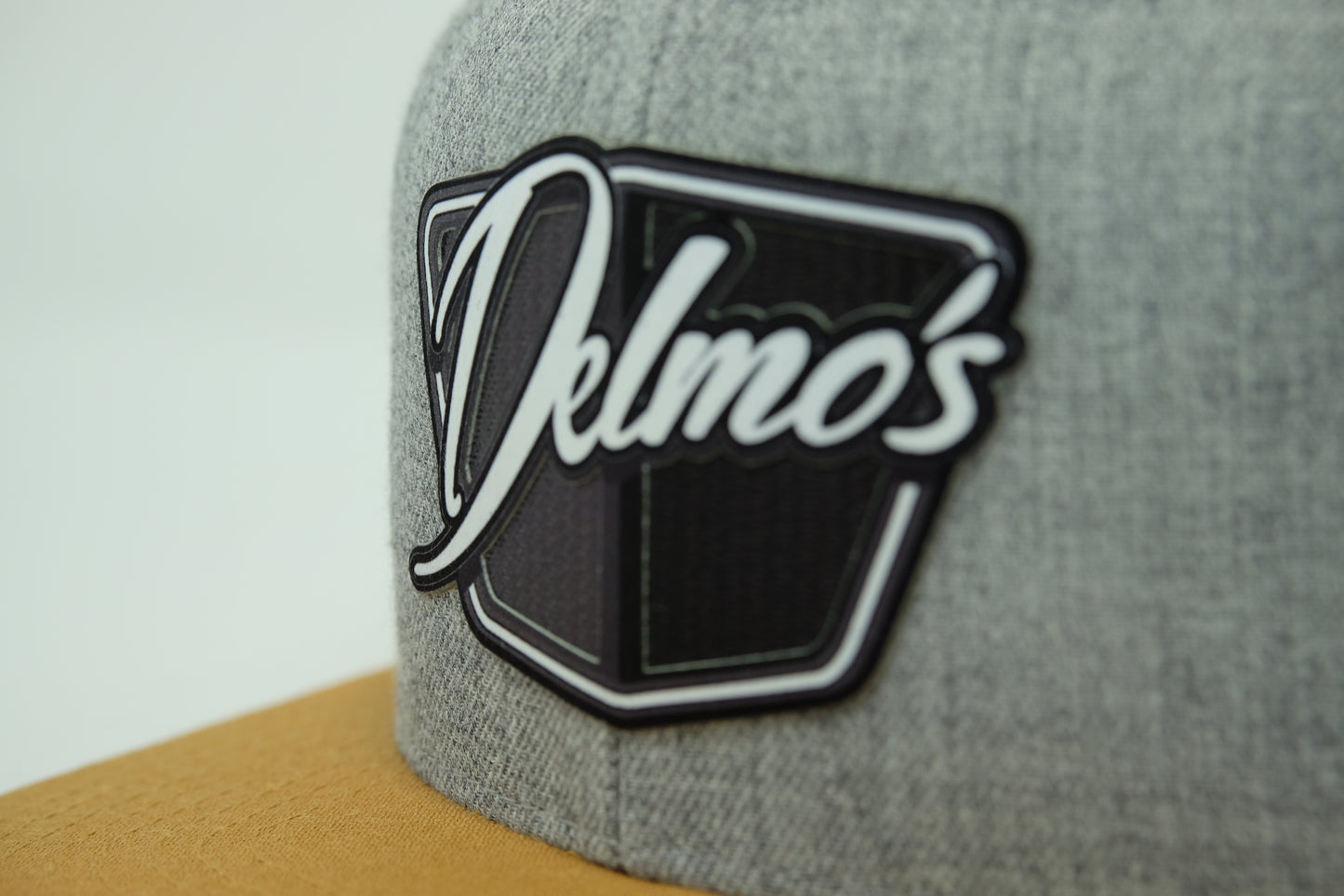 Delmo's 3D Logo Flat Bill Mesh Snapback Tri-Color