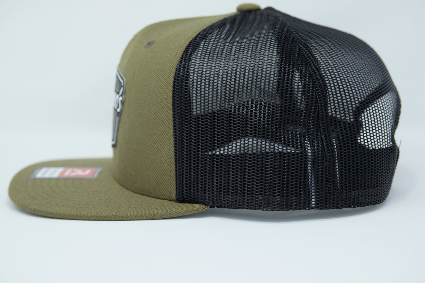 Delmo's 3D Logo Flat Bill Mesh Snapback Loden/Black