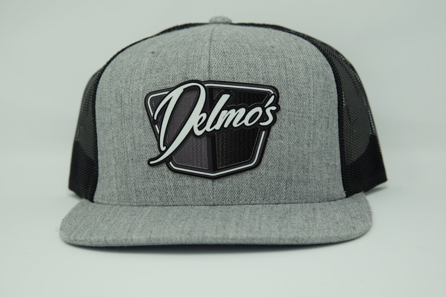 Delmo's 3D Logo Flat Bill Mesh Snapback Grey/Black