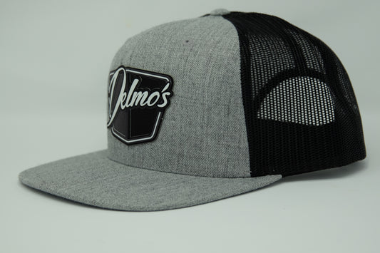 Delmo's 3D Logo Flat Bill Mesh Snapback Grey/Black