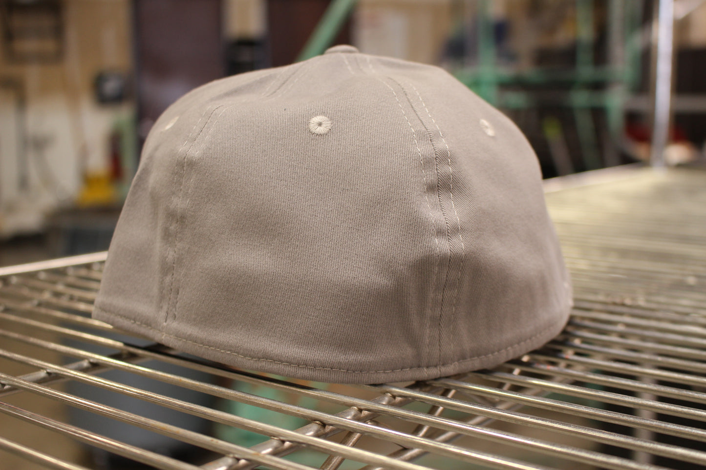 Delmo's Prescott Logo Flat Bill Fitted Light Gray