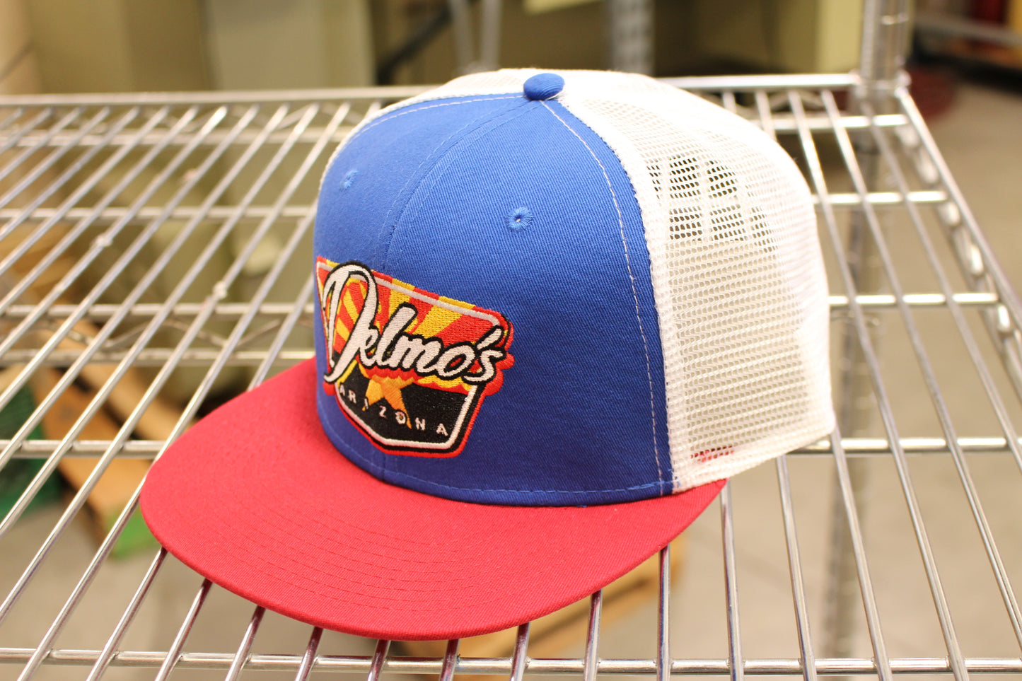 Delmo's Arizona Logo Flat Bill Mesh Snapback Red/White/Blue