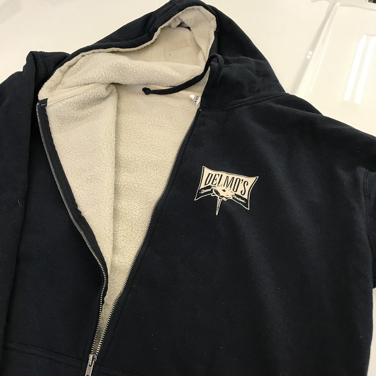 SALE!!! Delmo's Hot Rod Sherpa Zipup Hoodie Navy