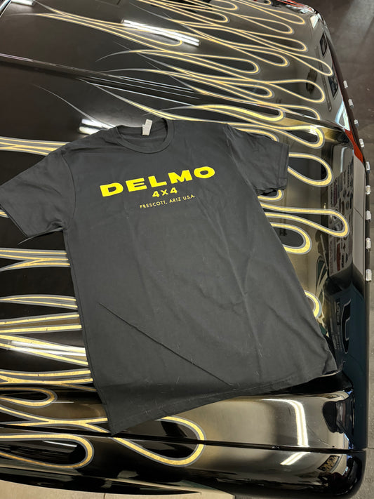 Delmo 4x4 Tee Black w/Yellow