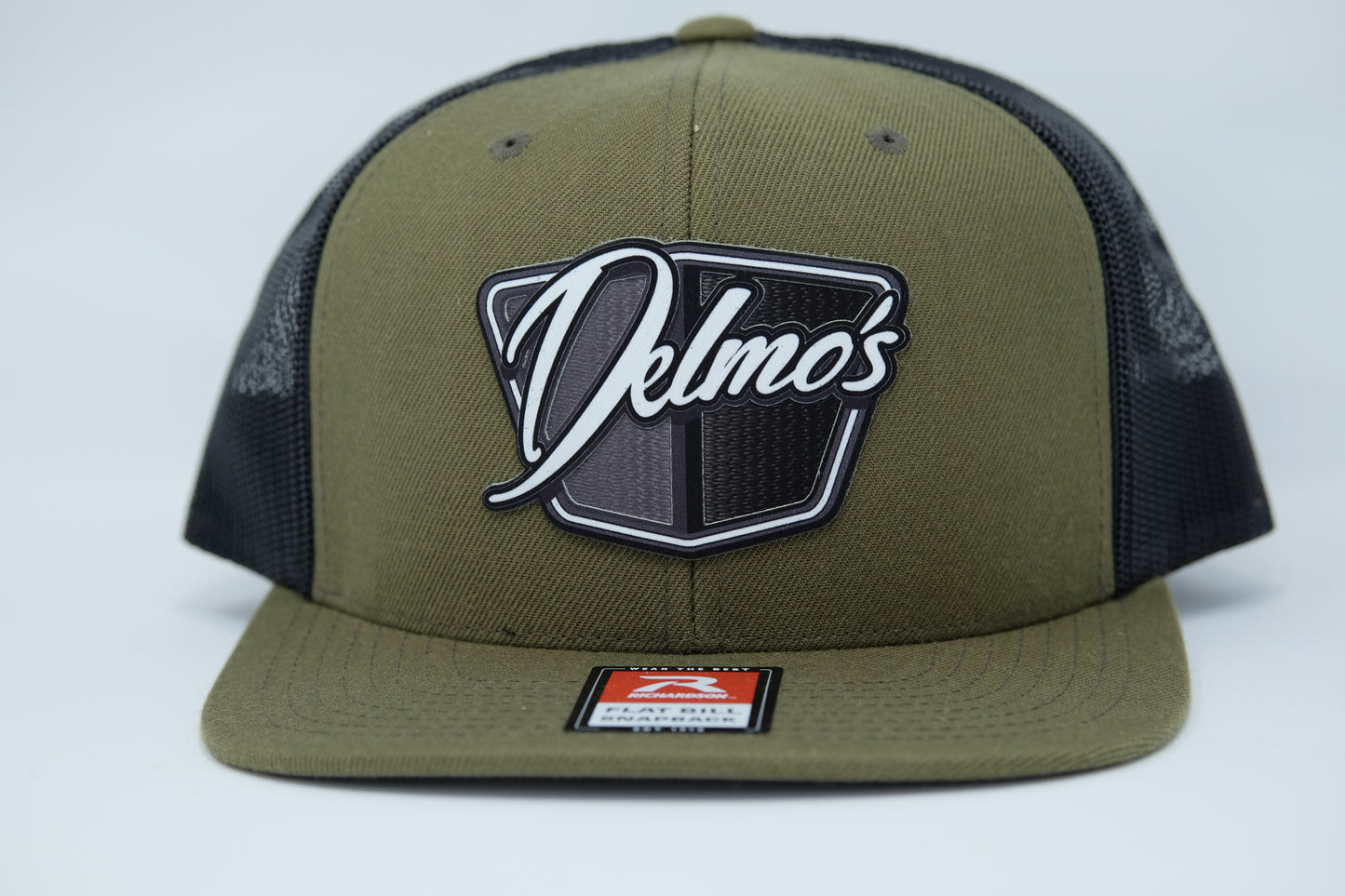 Delmo's 3D Logo Flat Bill Mesh Snapback Loden/Black